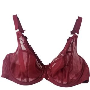 Elomi 38DDD/38F Burgundy red bra